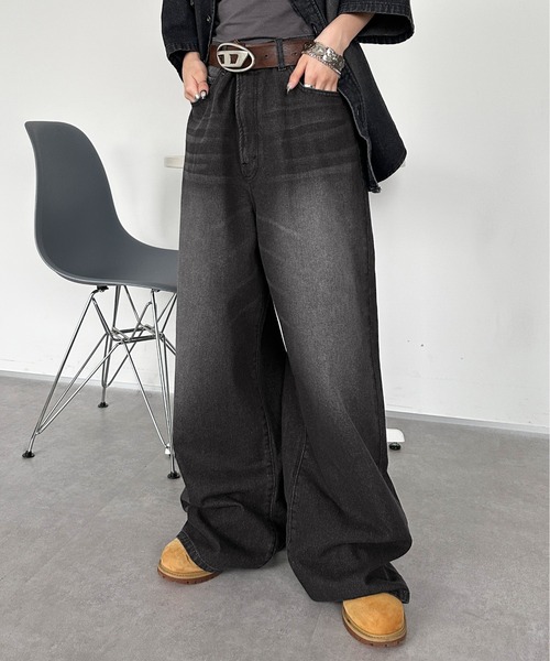 sedacle」 加工デニムパンツ SMALL ダークインディゴブルー メンズ