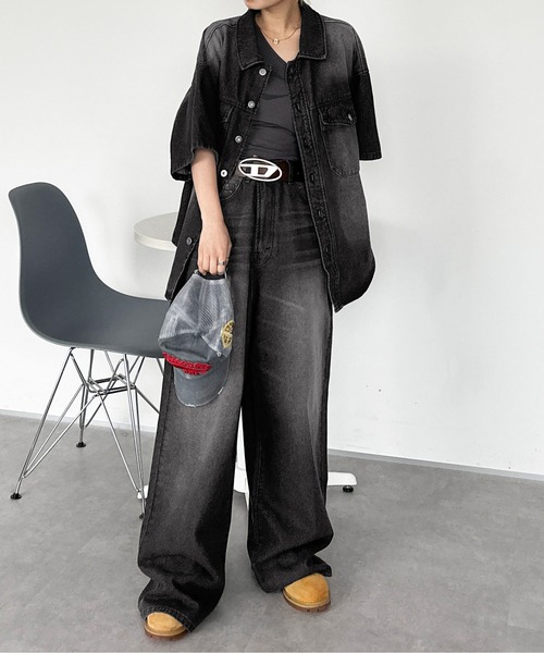 sedacle」 加工デニムパンツ SMALL ダークインディゴブルー メンズ