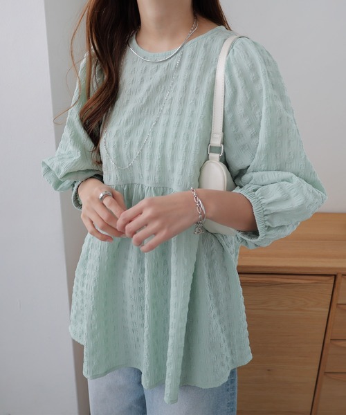 「andme」 「alma design」半袖ブラウス M ブラック レディース_画像7