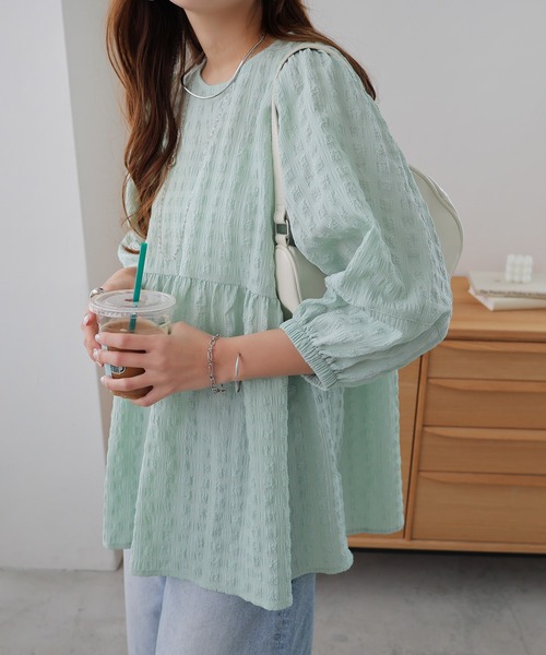 「andme」 「alma design」半袖ブラウス M ブラック レディース_画像8