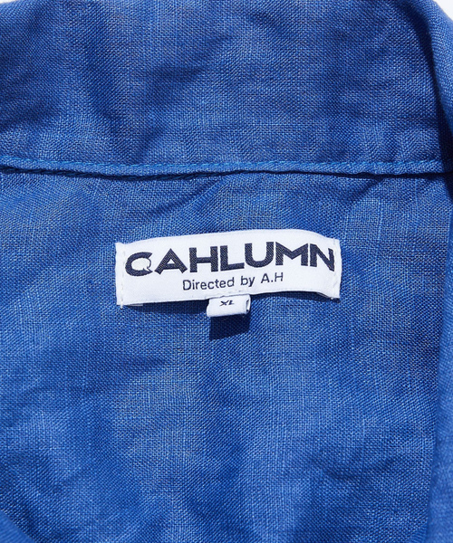 「CAHLUMN」 半袖シャツ LARGE ネイビー メンズ_画像5