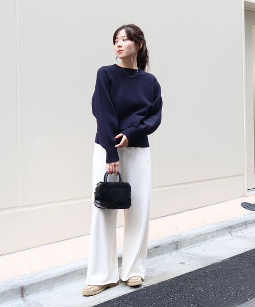 冬物セール　1PUTUGUALE 3 レディース セーター ホワイト le.coeur blanc（ルクールブラン） ニット セーター 3WAYレイヤード