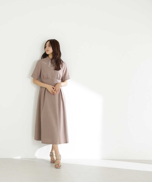 「NATURAL BEAUTY BASIC」 半袖ワンピース SMALL ブルー レディース_画像3