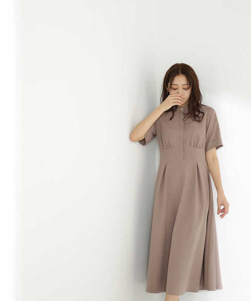 「NATURAL BEAUTY BASIC」 半袖ワンピース SMALL ブルー レディース_画像4