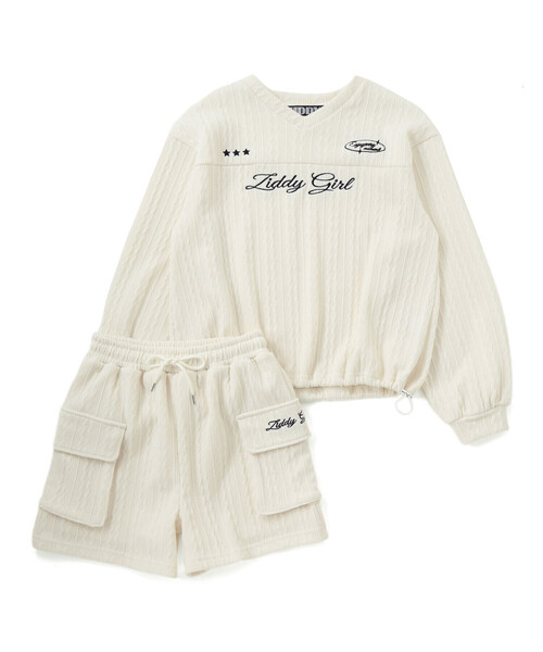 ZIDDY（ジディー） セットアップ ケーブルニットセット(130~160cm