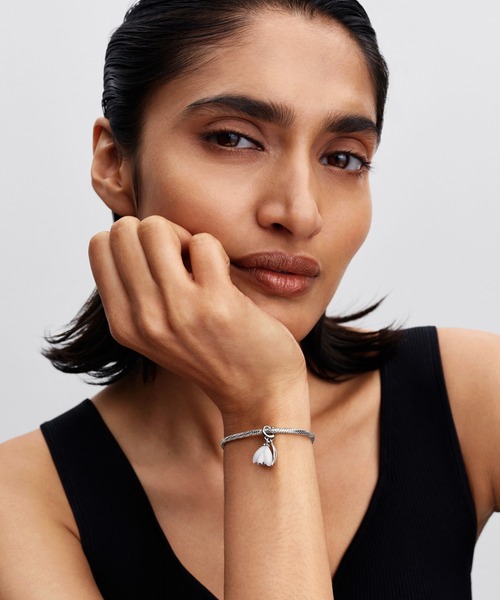 PANDORA（パンドラ） チャーム スノードロップ フラワー ダングル