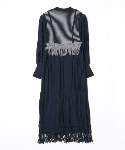 「PUBLIC TOKYO」 長袖ワンピース FREE ネイビー レディース_画像2