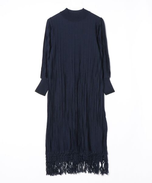 「PUBLIC TOKYO」 長袖ワンピース FREE ネイビー レディース_画像3