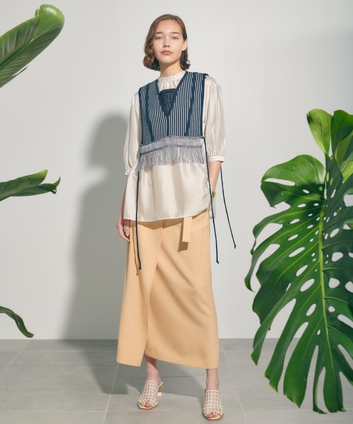 「PUBLIC TOKYO」 長袖ワンピース FREE ネイビー レディース_画像5