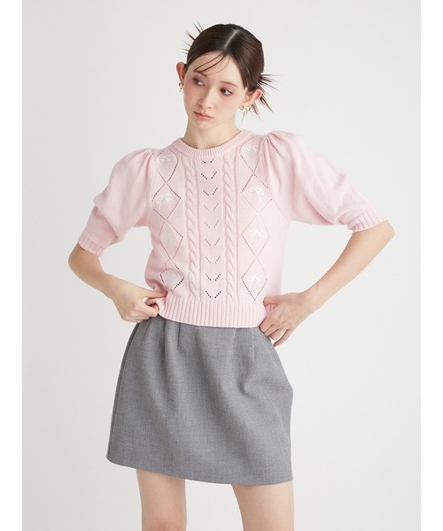 「FURFUR」 半袖ニット FREE ブラック レディース_画像9