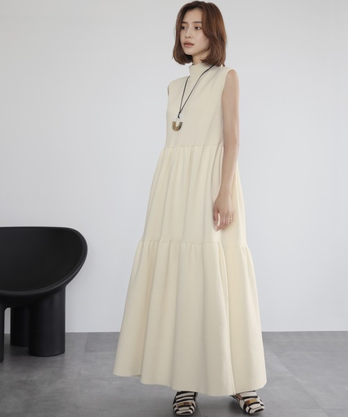 ELFRANK ノースリーブワンピース FREE アイボリー レディース