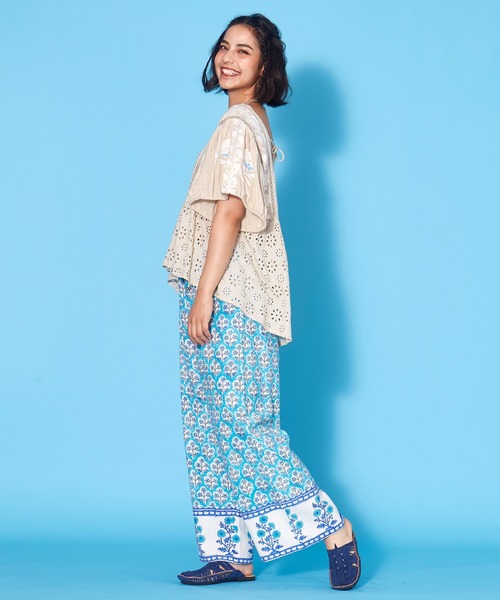 「チャイハネ」 「amina」半袖ブラウス FREE サンドベージュ レディース_画像7