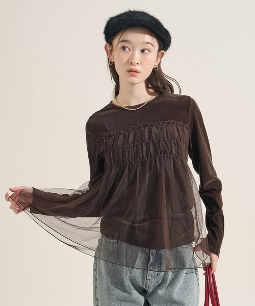 FREAK'S STORE（フリークスストア） tシャツ ベロアジャージ チュール