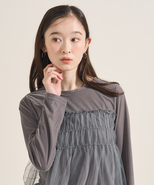 FREAK'S STORE（フリークスストア） tシャツ ベロアジャージ チュール