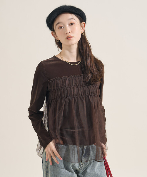 FREAK'S STORE（フリークスストア） tシャツ ベロアジャージ チュール