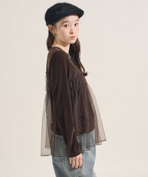 FREAK'S STORE（フリークスストア） tシャツ ベロアジャージ チュール