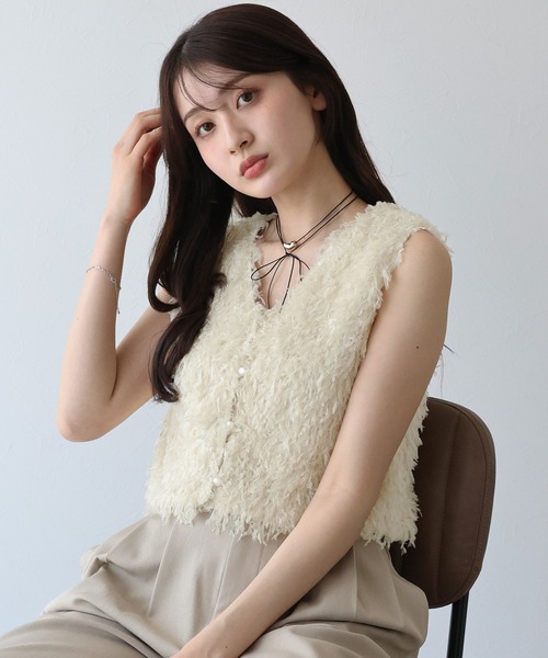 「BLUEEAST」 ベスト MEDIUM グレー レディース_画像5