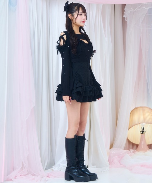 ReAmour ニット セーター ビジューリボンニット レディース : ZOZOTOWN