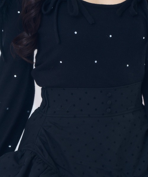 ReAmour ニット セーター ビジューリボンニット レディース : ZOZOTOWN