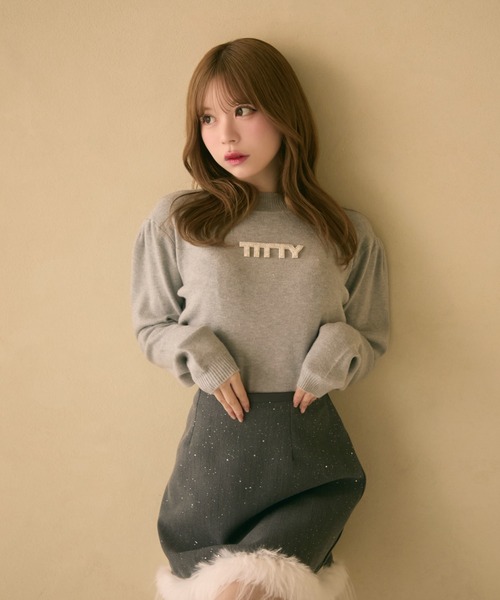 TITTY＆CO.（ティティーアンドコー） ニット セーター ハイネックラメ