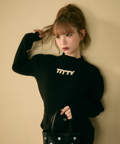 TITTY＆CO.（ティティーアンドコー） ニット セーター ハイネックラメ