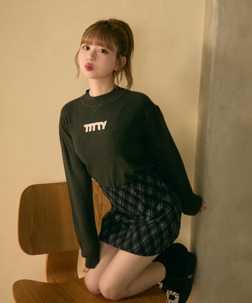 TITTY＆CO.（ティティーアンドコー） ニット セーター ハイネックラメ