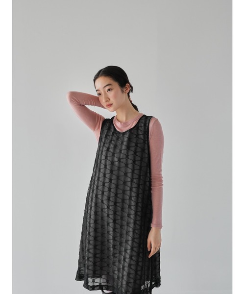 「Uenui」 ノースリーブワンピース FREE ブラック レディース_画像6