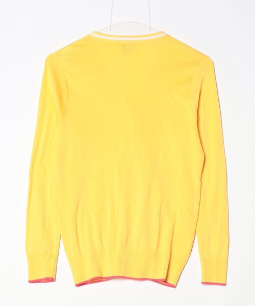 「Letroyes」 ニットカーディガン S イエロー レディース_画像2