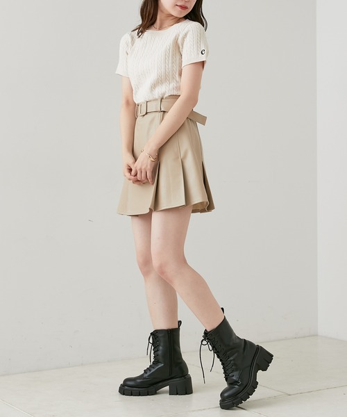 「Chico」 半袖ニット FREE グリーン レディース_画像4