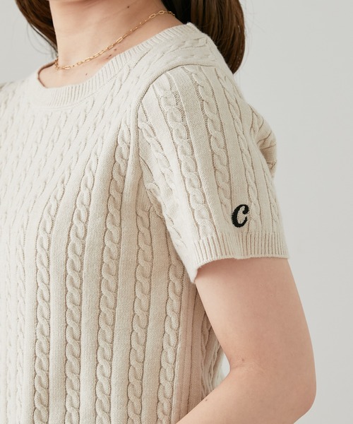 「Chico」 半袖ニット FREE グリーン レディース_画像5