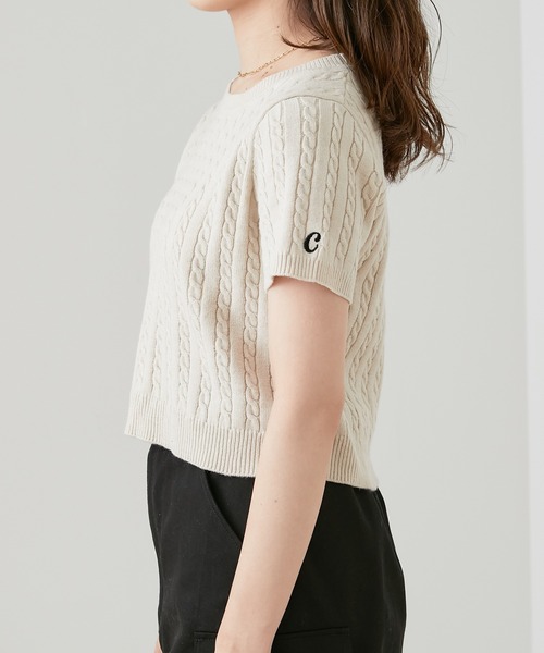 「Chico」 半袖ニット FREE グリーン レディース_画像8