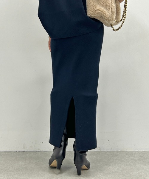 「LOUNGEDRESS」 ニットスカート FREE ネイビー レディース_画像3