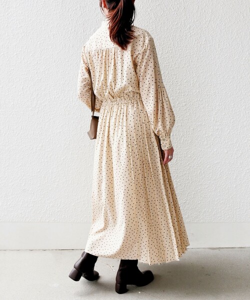 「SHIPS」 長袖ワンピース MEDIUM オフホワイト レディース_画像8