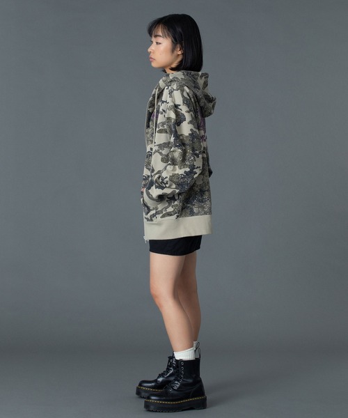 X-girl（エックスガール） パーカー EMBROIDERED LOGO ZIP UP SWEAT