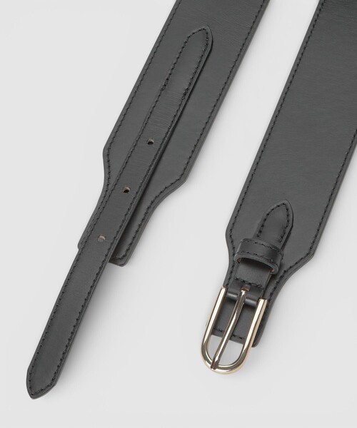 ANAYI ブラック バーガンディ レザーベルト ANAYI ブラック バーガンディ レザーベルト