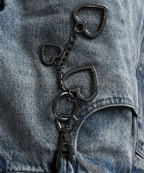 VELNUS キーホルダー 「VELNUS」Triple Star/Heart Carabiner Keychain