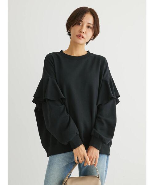 「Sugar spoon」 スウェットカットソー FREE チャコールグレー レディース_画像9