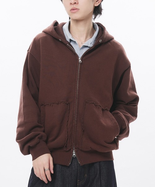Adoon plain パーカー Double-Zip Colorway Hoodie / ダブルジップ裏毛