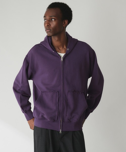 DOUBLE STANDARD CLOTHING パーカーブルゾン♪お値下げ中❗️ Adoon plain パーカー Double-Zip Colorway Hoodie / ダブルジップ裏毛