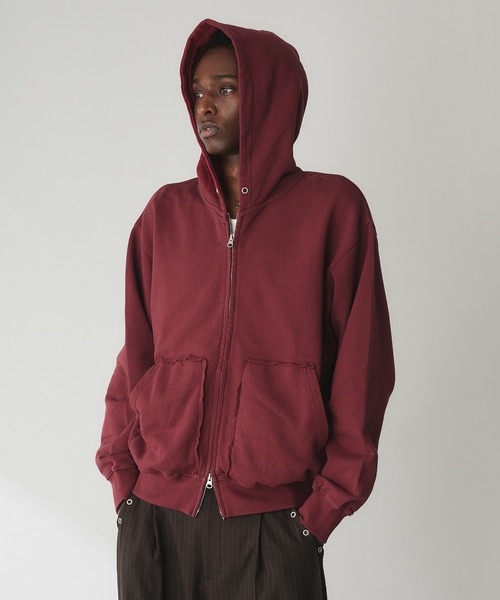 DOUBLE STANDARD CLOTHING パーカーブルゾン♪お値下げ中❗️ Adoon plain パーカー Double-Zip Colorway Hoodie / ダブルジップ裏毛