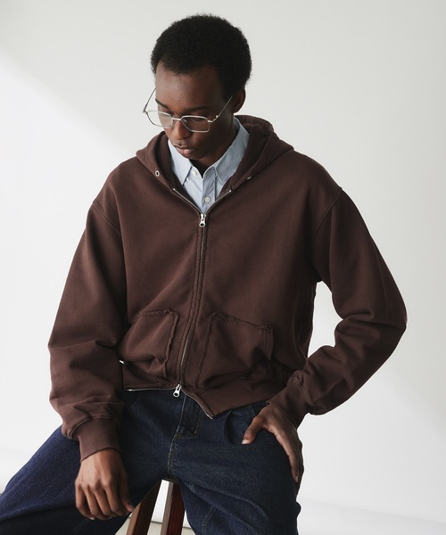 Adoon plain パーカー Double-Zip Colorway Hoodie / ダブルジップ裏毛