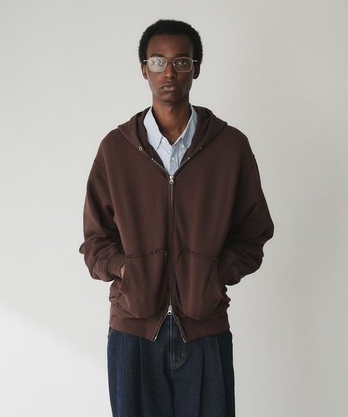 Adoon plain パーカー Double-Zip Colorway Hoodie / ダブルジップ裏毛
