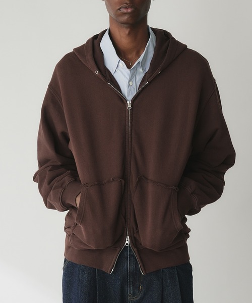 Adoon plain パーカー Double-Zip Colorway Hoodie / ダブルジップ裏毛