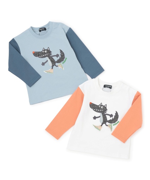 kladskap（クレードスコープ） tシャツ スニーカーオオカミ長袖Tシャツ