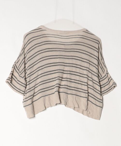 「T BY ALEXANDER WANG」 ボーダー柄半袖カットソー X-SMALL ベージュ レディース_画像2