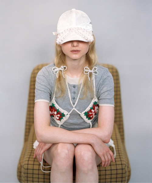 AWESOME NEEDS キャップ 帽子 レディース BASIC BALL CAP_RIBBON SILK