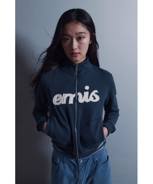 emis トレーナー スウェット (W) LETTERING LOGO SWEAT ZIP-UP