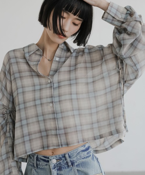 LOWRYS FARM（ローリーズファーム） ブラウス シャツ シアーチェック