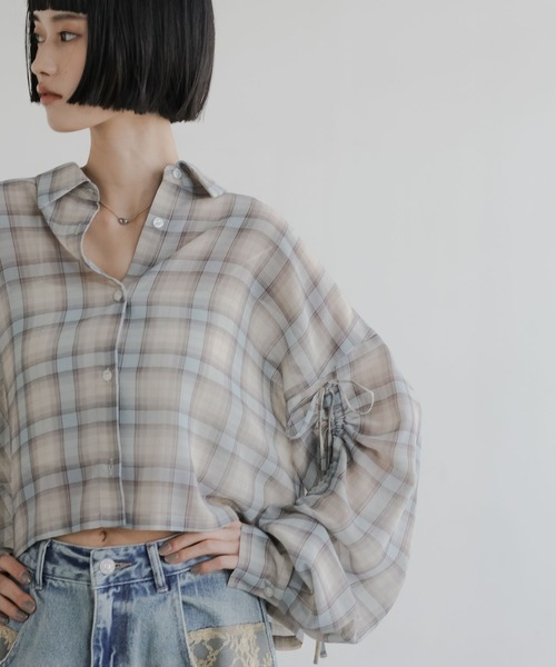 LOWRYS FARM（ローリーズファーム） ブラウス シャツ シアーチェック