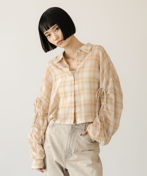LOWRYS FARM（ローリーズファーム） ブラウス シャツ シアーチェック